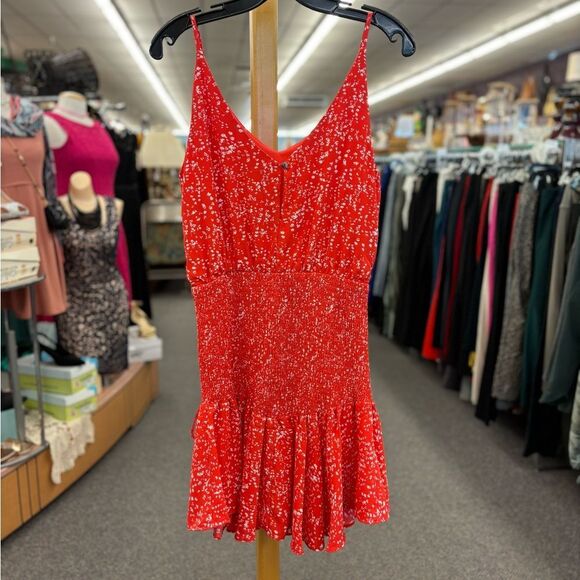 She + Sky Ladies Red Printed Blouse New - Picture 3 of 7